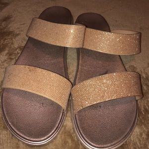 gold sandals